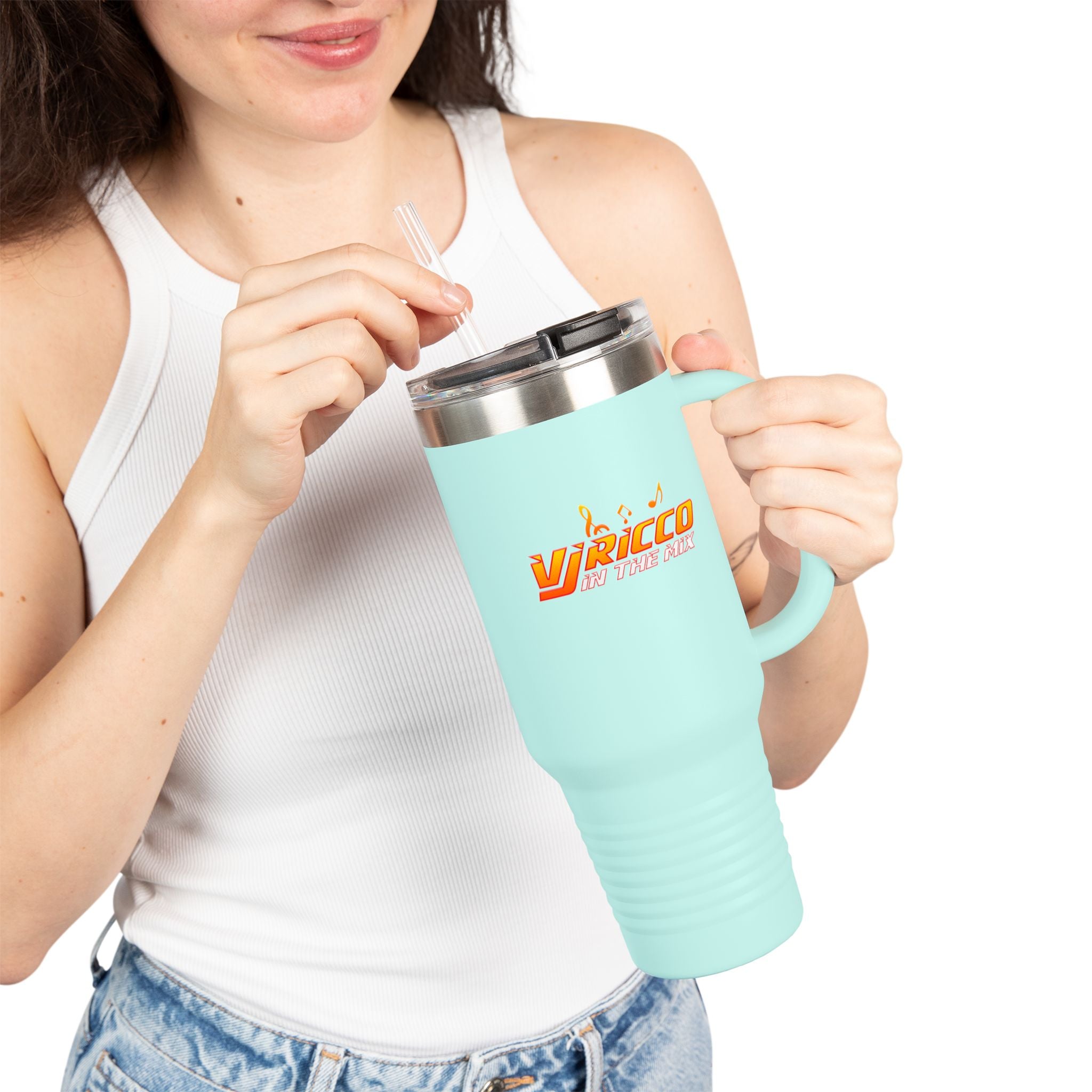 "VJ Ricco"🎤 Insulated Travel Mug - 40oz | Perfect for Music Lovers & On-the-Go Refreshments